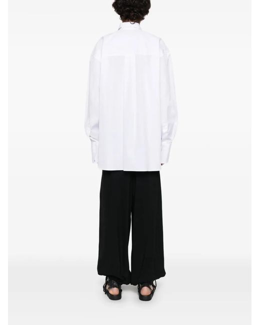 Ermanno Scervino Geplooide Overhemd in het White