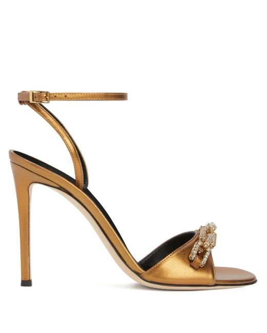 Giuseppe Zanotti Metallic Evry Crystal-Embellished Sandals