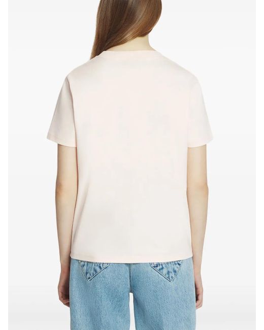 Lanvin Pink Bouclette Script Logo T-Shirt