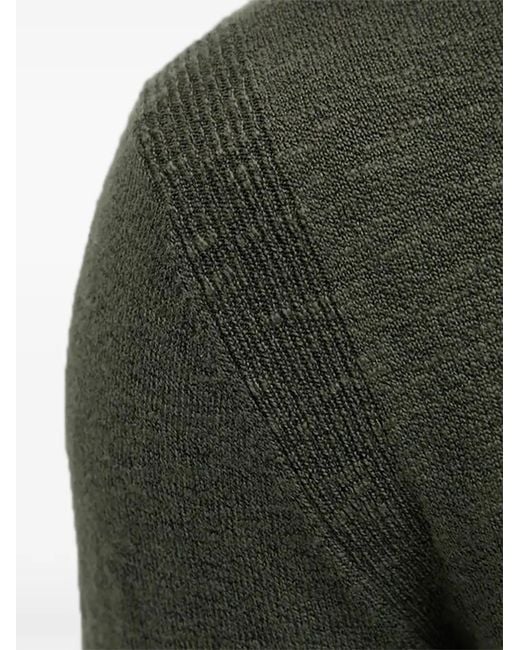 Sisley Green Round-Neck Long-Sleeve Sweater for men