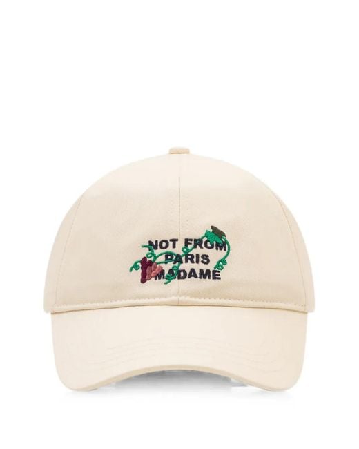 Drole de Monsieur Natural Vine-Embroidered Cap for men