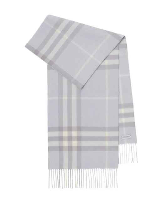 Burberry チェック カシミアスカーフ Gray