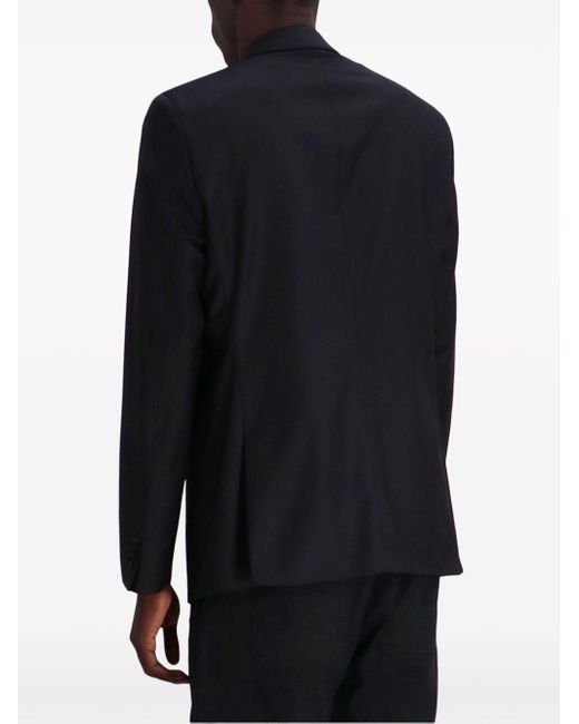 Karl Lagerfeld Black Piped-trim Blazer for men