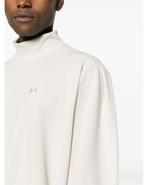 Random Identities White Logo-Embroidered Cotton Sweatshirt for men