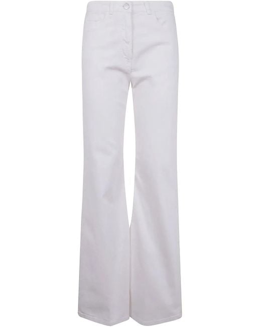 Pantalones Acampanados Seventy de color White