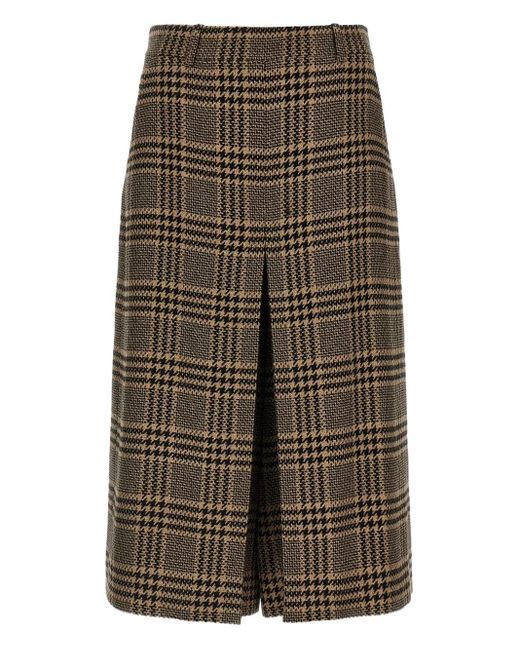 Saint Laurent チェック パンツ Brown