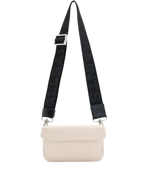 Borsa A Tracolla Con Logo di AllSaints in Natural
