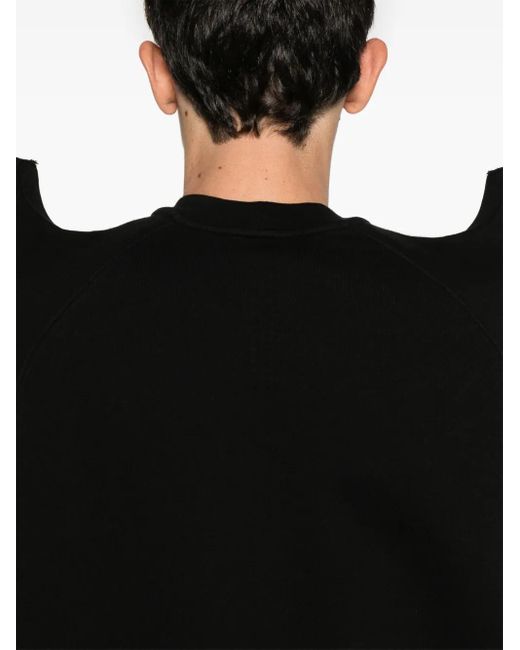 Rick Owens Black Tecsweat Sweatshirt for men