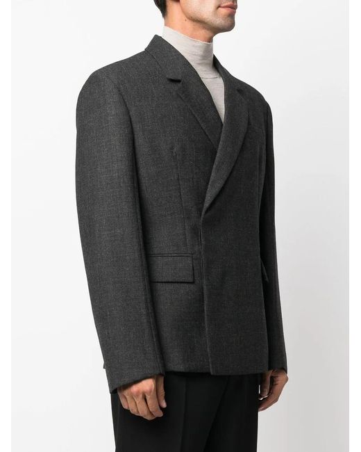 Prada Black Double-Breasted Tailored Blazer for men