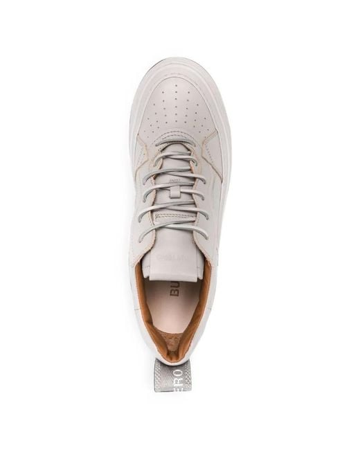 Buttero White Perforated Panelled Sneakers for men