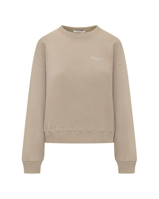 Givenchy Natural Cappuccino Text Sweatshirt