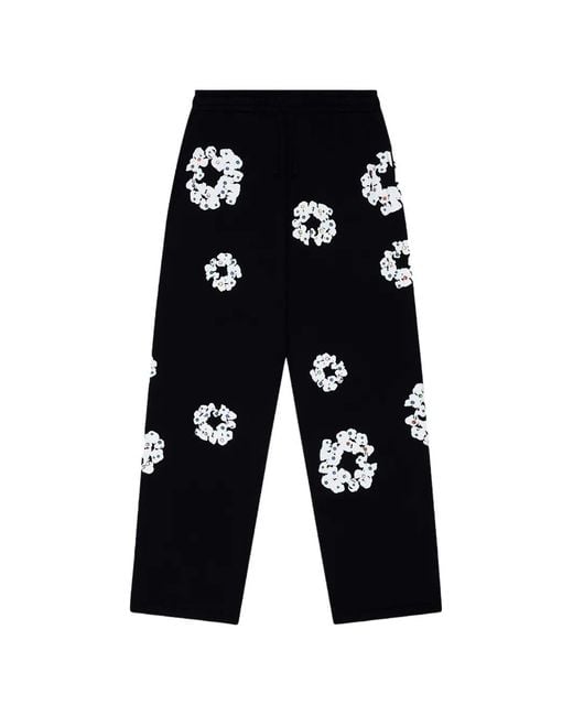 DENIM TEARS White Rhinestone Sweatpants for men