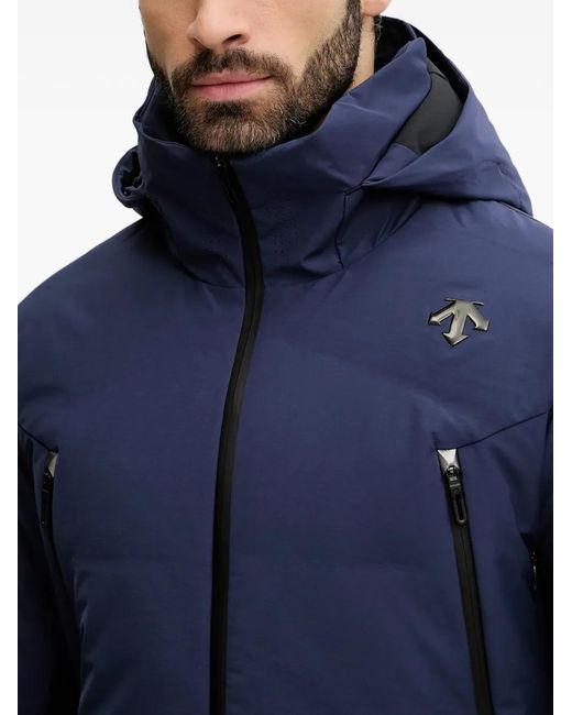 Giacca Da Sci Con Zip E Cappuccio di Descente in Blue da Uomo