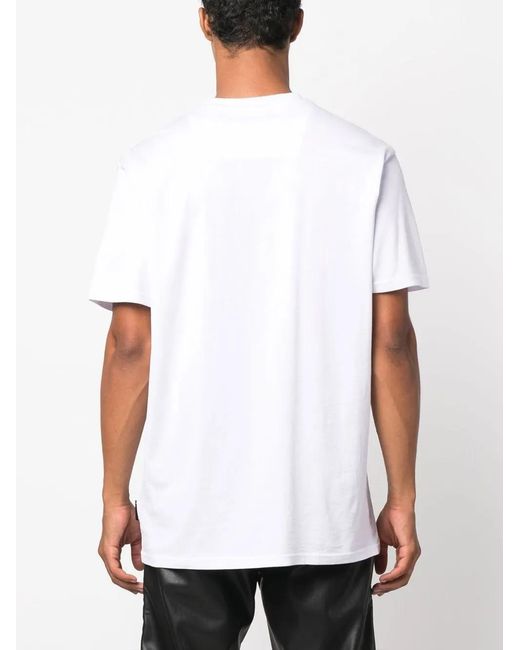 Philipp Plein White Hawaii Graphic-Print Cotton T-Shirt for men