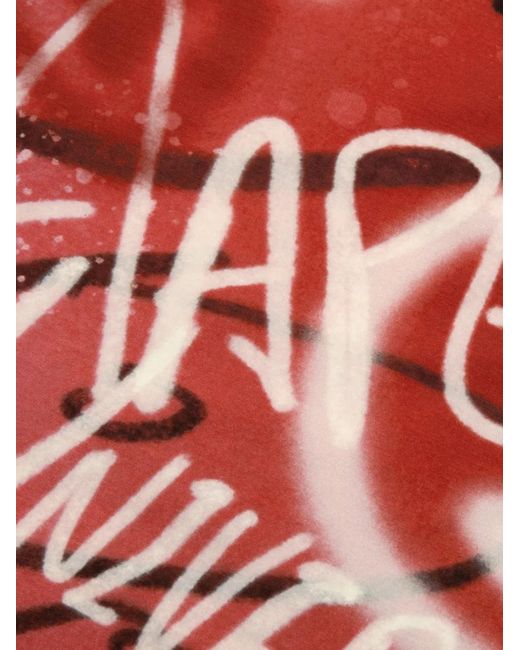 Aape By A Bathing Ape Red Graffiti-Print T-Shirt
