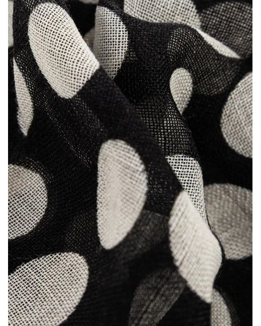 Moschino Black Polka-Dot Pattern Scarf