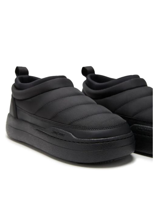 Moon Boot Black Park Soft Nylon Slip-On Sneakers