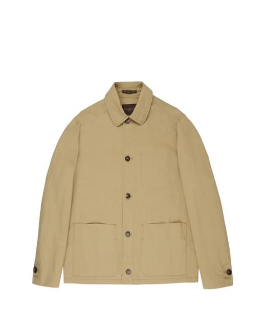 Incotex Natural Teknotela Buttoned Jacket for men