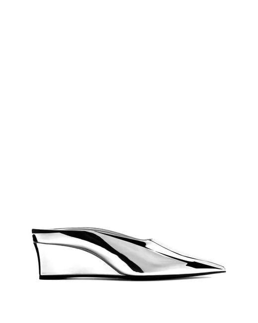 Simon Miller White Gala Wedge Mules