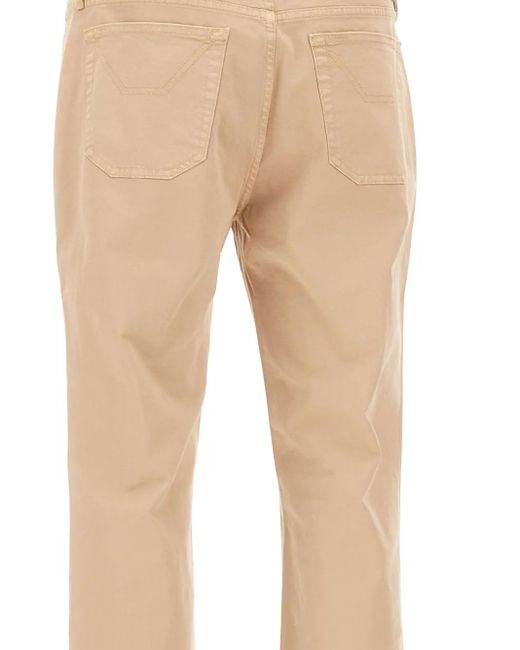 Jeckerson Natural John Five-Pocket Logo-Patch Jeans for men