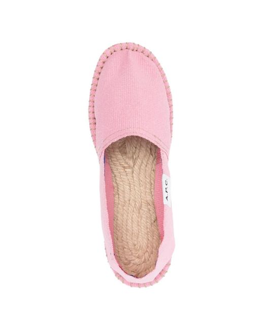 Espadrilles À Logo A.P.C. en coloris Pink