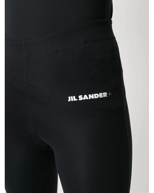 Jil Sander Legging Met Logoprint in het Black