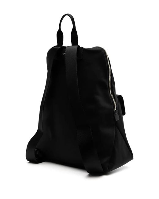 Agnes B. Black Logo Plaque Backpack
