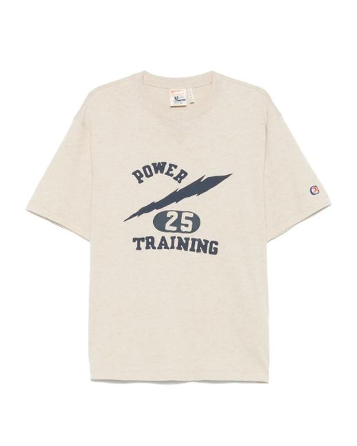 Champion White Slogan-Print T-Shirt for men