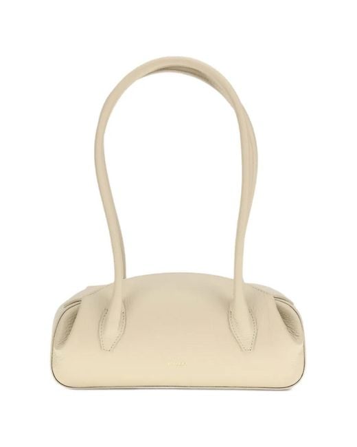 Yuzefi White Mini Oyster Shoulder Bag