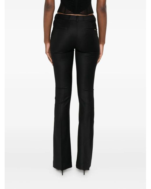 Blumarine Black Flared Twill Pants