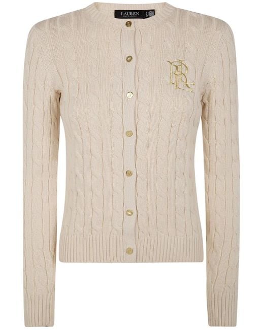 Ralph Lauren Natural "Ralhan" Long Sleeve Cardigan