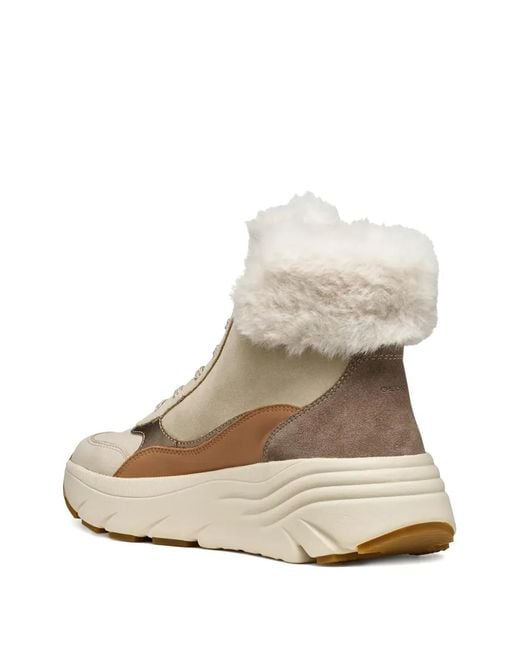 Geox Natural Diamanta Lace-Up Boots