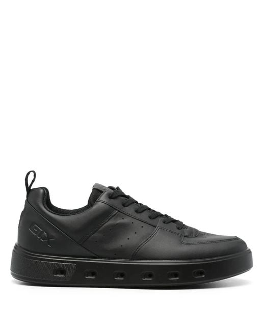 Ecco Black Street7 20 Leather Sneakers for men