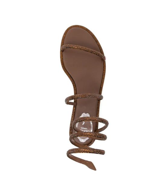 Rene Caovilla White Cleo Sandals