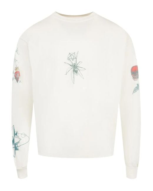 SAINT Mxxxxxx White Long-Sleeve Sweatshirt for men