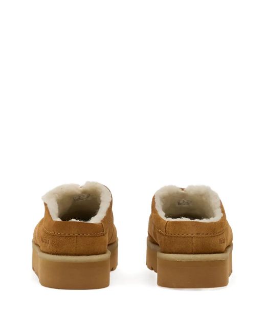 Clarks Brown Meare Platform Slippers