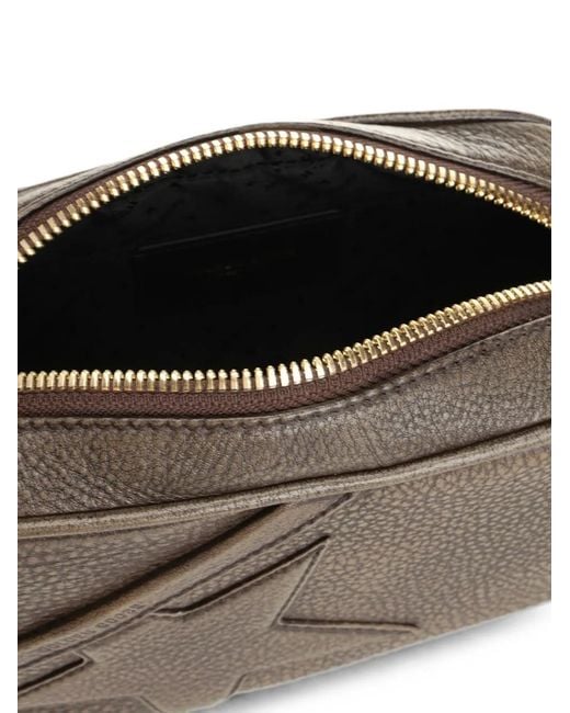 Golden Goose Deluxe Brand Gray Star Pebbled-Leather Shoulder Bag