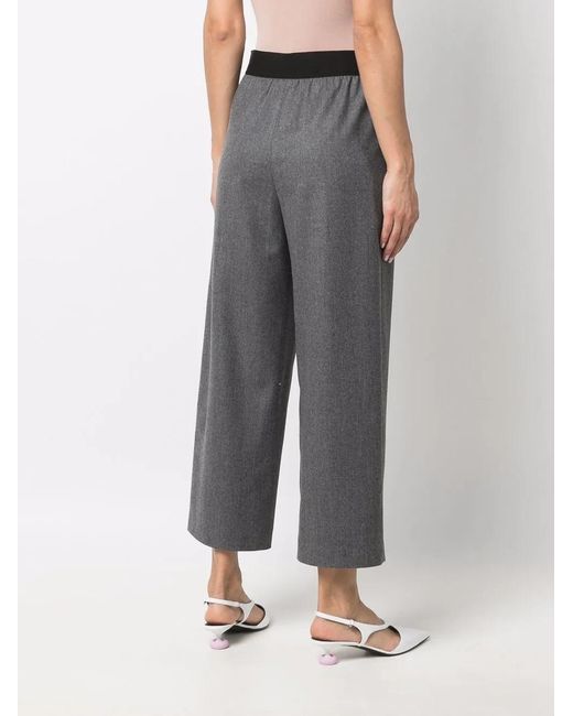 Stella McCartney Gray Cropped Flannel Trousers