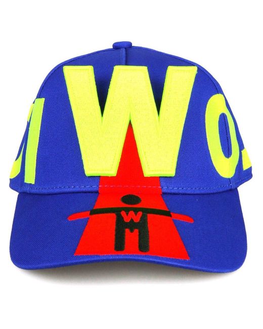 Walter Van Beirendonck Blue Atomic Cap for men