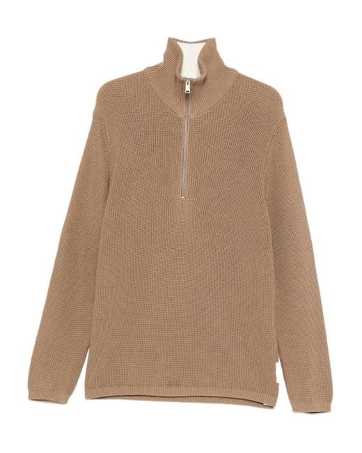 Marc O' Polo Pullover mit Reißverschluss in Natural für Herren
