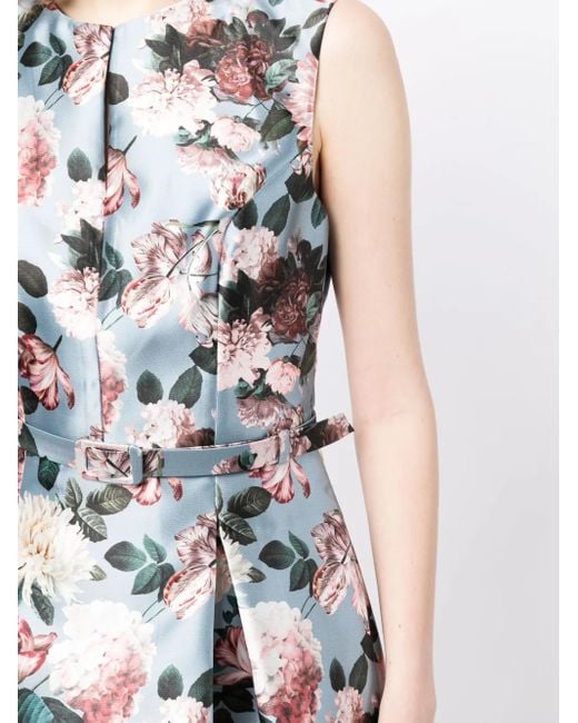 Sachin & Babi Blue Kleid Mit Blumen-Print