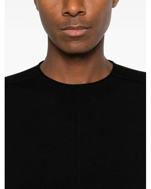 Thom Krom Black Exposed-Seam Sweater for men