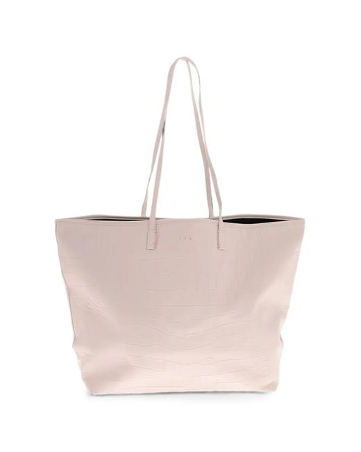 1989 STUDIO Natural Crocodile-Effect Tote Bag