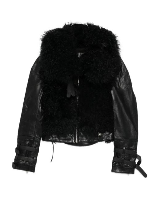 R13 Black Jacke aus Faux Fur