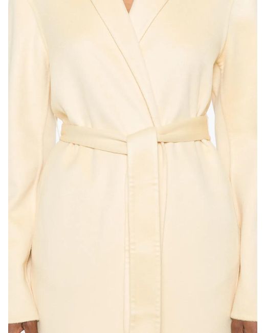Fabiana Filippi Natural Belted Cashmere Long Coat