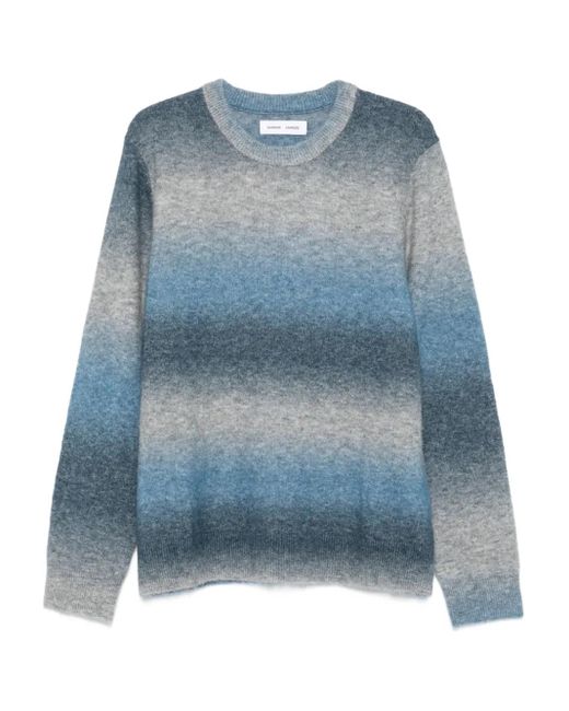 Samsøe & Samsøe Blue Ombre Crew-Neck Sweater for men