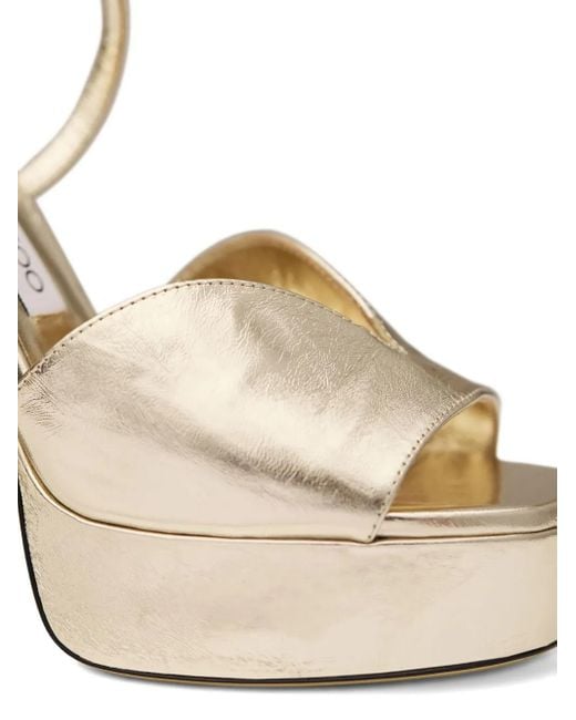 Jimmy Choo Metallic Karli Plateau-Sandalen 125mm
