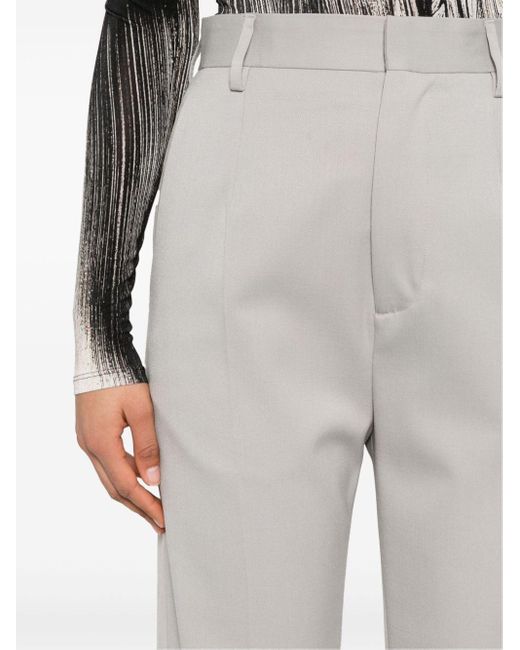 Pantalon de tailleur à taille haute MM6 by Maison Martin Margiela en coloris Gray