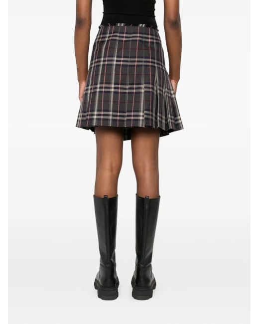 Burberry Wollen Mini-Rok in het Black
