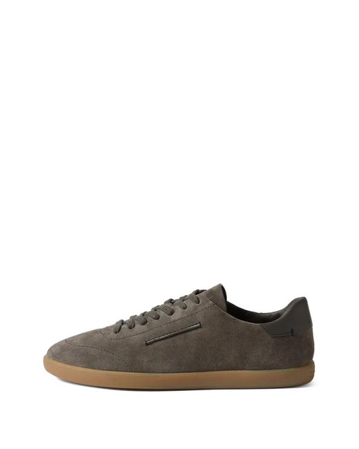 Zegna Brown Suede Lace-Up Sneakers for men